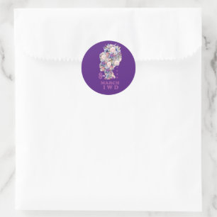 Internationale Vrouwendag: Vier Feminini Ronde Sticker