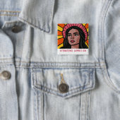 Internationale Vrouwendag Vierkante Button 5,1 Cm (In situ)