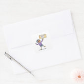 Internationale Vrouwendag Vierkante Sticker (Envelop)