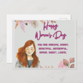 Internationale Vrouwendag wenst Briefkaart (Voorkant / Achterkant)