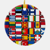 Internationale wereldvlaggen keramisch ornament (Achterkant)