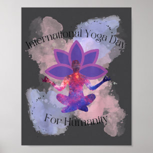 Internationale yogadag voor de mensheid poster