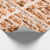 INTERNATIONALE ZEILSCHEPEN, SCHEPEN, SEPIA CADEAUPAPIER (Hoek)