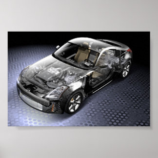 Interne 350Z Silver Poster