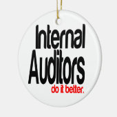 Interne accountants doen het beter keramisch ornament (Links)