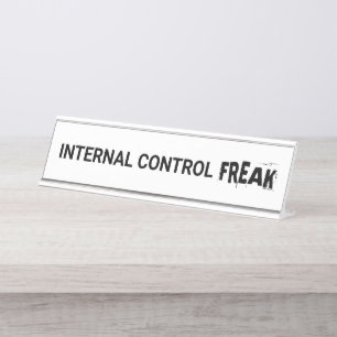 Interne controle Freak Auditor Gift Funny Auditor Bureau Naambordje