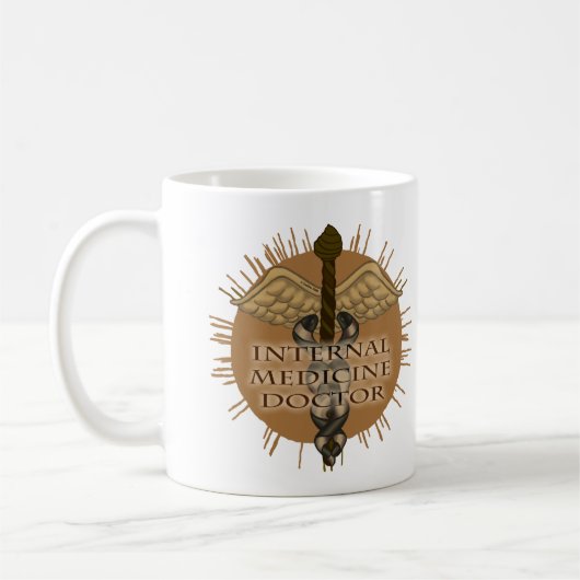 Interne geneeskundige mok Caduceus (Links)