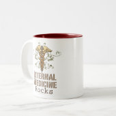 Interne Mok voor geneeskunde Rocks Caduceus (Voorkant links)