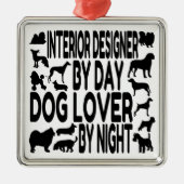 Interne ontwerper houdt van honden metalen ornament (Voorkant)