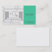 Interne ontwerper voor interieur, kleurenontwerp visitekaartje (Voorkant / Achterkant)