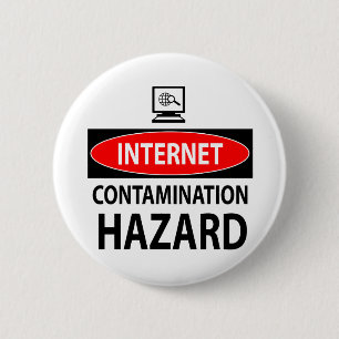 Internet – besmettingsgevaar ronde button 5,7 cm