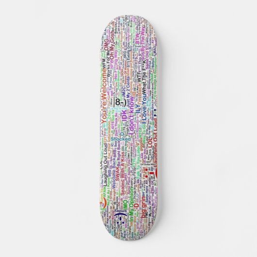 Internet Chat Lingo Art Skateboard (Voorkant)
