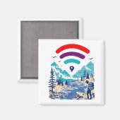 Internet Explorer, wifi gift mannen vrouwen Magneet (Voorkant / Achterkant)