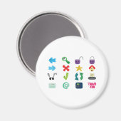 Internet Icons Magneet (Voorkant / Achterkant)