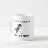 Internet is kapot dus ik ben buiten vandaag koffiemok (Voorkant links)