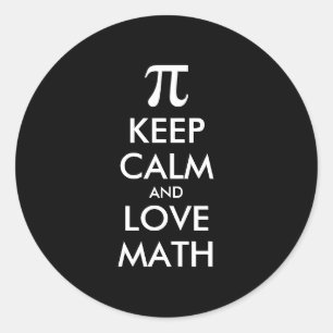 Internet meme BEHOUD CALM en VERLIES WISKUNDE Ronde Sticker