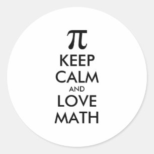 Internet meme BEHOUD CALM en VERLIES WISKUNDE Ronde Sticker