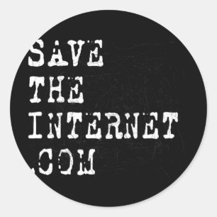 Internet opslaan ronde sticker