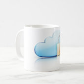 Internet Security Icon Padlock Secure Coffee Mok (Voorkant links)