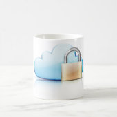 Internet Security Icon Padlock Secure Coffee Mok (Center)