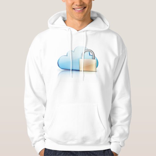 Internet Security Icon Padlock Secure Hoodie (Voorkant)