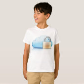 Internet Security Icon Padlock Secure T-Shirt (Voorkant volledig)