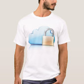 Internet Security Icon Padlock Secure T-Shirt (Voorkant)