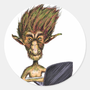 Internet Troll Ronde Sticker