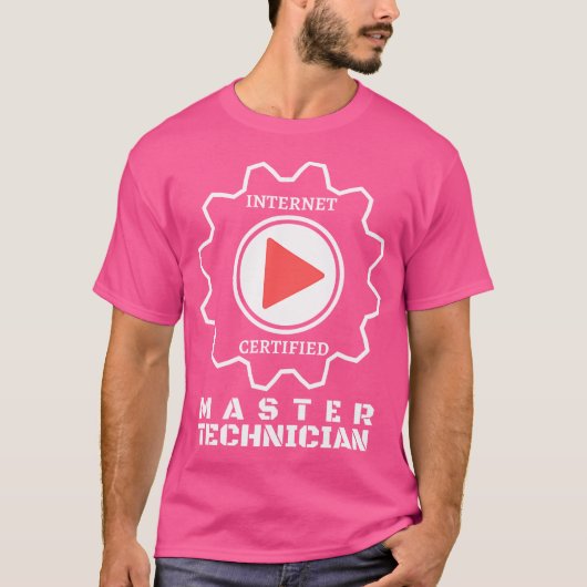 Internet Video Master Technician Mechanics T-shirt (Voorkant)