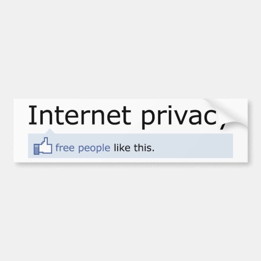 internetprivacy bumpersticker (Voorkant)