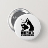 internetten is een serieuze zaak ronde button 5,7 cm (Voorkant /achterkant)