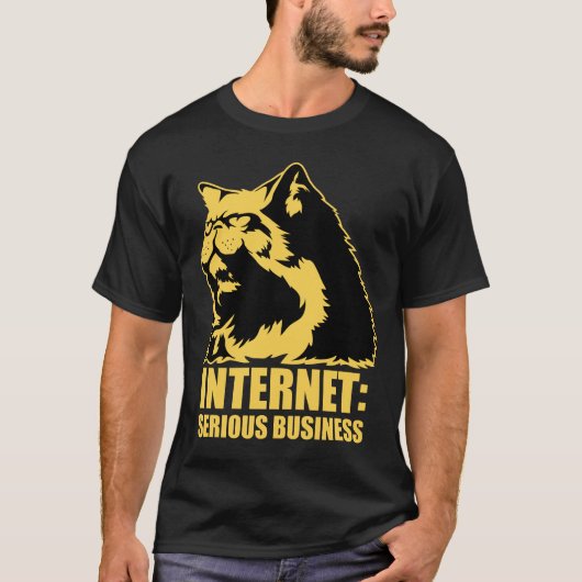 internetten is een serieuze zaak t-shirt (Voorkant)