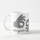 "Interprète" American Sign Language Mug (Gauche)