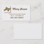 Interprète Carte de visite-1 (Devant / Derrière)