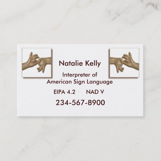 Interprète Carte de visite-3 (Devant)