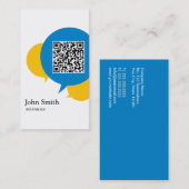 Interprète Carte de visite simple Talk Bubbles (Devant / Derrière)