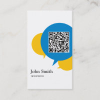 Interprète Carte de visite simple Talk Bubbles