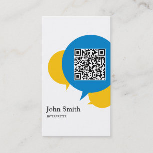 Interprète Carte de visite simple Talk Bubbles