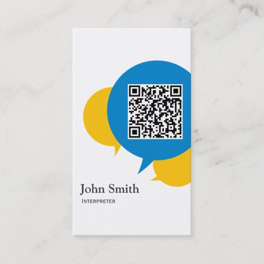 Interprète Carte de visite simple Talk Bubbles (Devant)