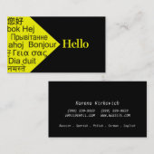 Interprète, traducteur, Carte de visite (Devant / Derrière)