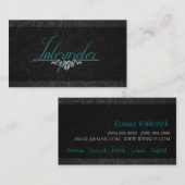 Interprète, traducteur, Carte de visite (Devant / Derrière)