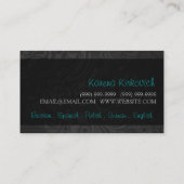 Interprète, traducteur, Carte de visite (Dos)