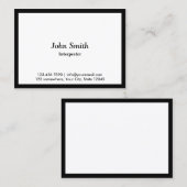 Interpreter Elegant Black Border Visitekaartje (Voorkant / Achterkant)