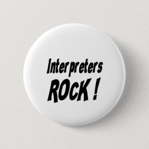 Interpreters Rock! Knoop Ronde Button 5,7 Cm