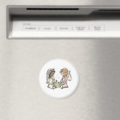 Interraciaal Lesbisch Bruiloft Magneet (Insitu (Vaatwasser))