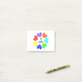 Interracial Love Rainbow Hearts Post it notes Pad (Op bureau)