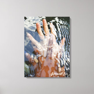 Interraciale liefde canvas afdruk