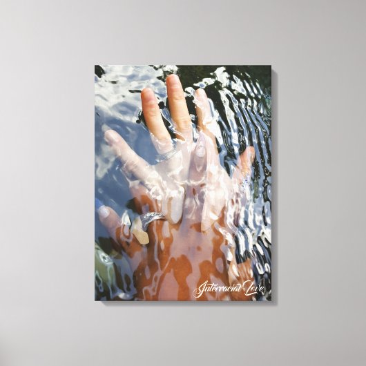 Interraciale liefde canvas afdruk (Voorkant)