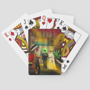 Interraciale liefde pokerkaarten