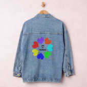 Interraciale liefdesregenboogharten denim jacket (Hangar)
